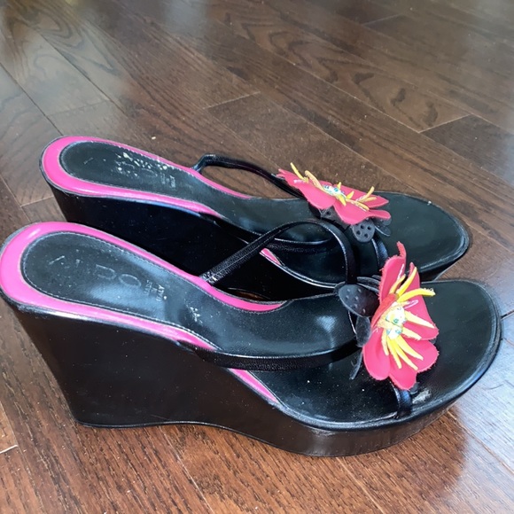 Made in Italy genuine leather wedge Sandals - Picture 2 of 8